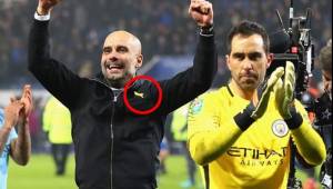 Pep Guardiola utilizó una cinta por la cual lo podrían sancionar en la FA.