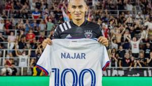 El defensor hondureño Andy Najar recientemente cumplió 100 partidos vistiendo la camisa del DC United en la MLS. Está negociando renovación de contrato.