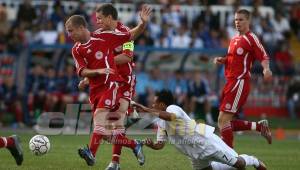 Honduras empató 1-1 ante Dinamarca en 2007. Saúl Martínez marcó el gol hondureño. FOTOS: DIEZ.HN