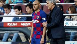 Quique Setién decidió fichar al danés Martin Braithwaite para el Barcelona en enero del 2020.