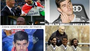 Zidane debutó con triunfo del Real Madrid y los memes no perdonaron a Courtois ya que fue relegado al banquillo de suplentes. Keylor Navas también es protagonista.
