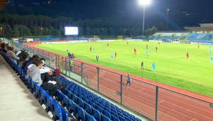 Pocos aficionados llegaron al Olímpico de Serravalle de San Marino para ver el amistoso contra Seychelles.