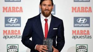 Lionel Messi fue premiado por el diario Marca con el premio 'Pichichi' y la Bota de Oro 2017.