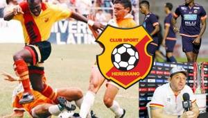 El delantero hondureño Nicolás Suazo en sus tiempos de futbolista del Herediano de Costa Rica donde era un goleador temible. Fotos cortesía