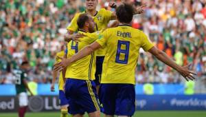 Suecia está goleando a México y clasificando a octavos del Mundial de Rusia 2018.