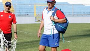 Pedro Troglio adelantó que para este juego de Liga ante Real España habrá variantes, pero no quiso adelantar su once titular. Foto Neptalí Romero.