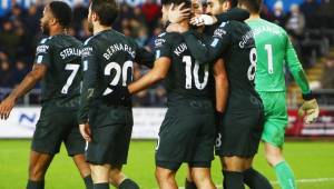 El Manchester City derrotó por goleada al Swansea City este miércoles tras 17 jornadas.