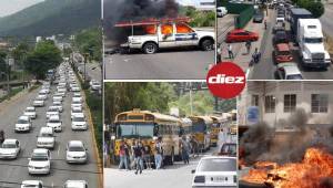 Este día se ha dado el paro nacional de transportes ante los altos precios de los combustibles, en Tegucigalpa y San Pedro Sula es donde más filas y altercados se han dado.