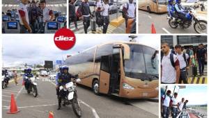 Con mucha ilusión, así arribó este lunes el Saprissa a Tegucigalpa para enfrentar al Motagua este martes (9:00pm) en la Gran Final de la Liga Concaca. Estas son las imágenes de su llegada. Fotos Ronald Aceituno y @SaprissaOficial