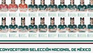 La selección de México ya dio a conocer a sus 23 guerreros para la Copa del Mundo.