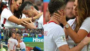Polonia perdió hoy 2-1 ante Senegal y Robert Lewandowski salió muy afectado. Tuvo que ser consolado por su mujer en las graderías y ante todos los aficionados.
