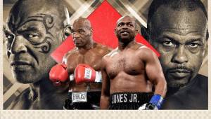 Mike Tyson y Roy Jones pelean este sábado en Los Ángeles, California. Imagen: ESPN