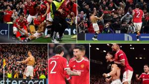 El delantero de 36 años le dio el triunfo al Manchester United sobre Villarreal en la Champions League. Te dejamos las espectaculares imágenes del luso en la celebración con los aficionados.