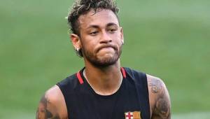 Neymar en uno de los entrenamientos que realizó el Barcelona en su gira por Estados Unidos.