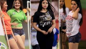 Las bellas modelos y las chicas que llegaron como aficionadas engalanaron el partido que jugaron Honduras Progreso y Olimpia en la perla.
