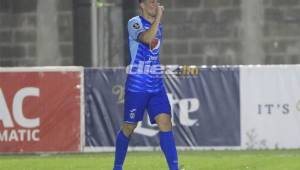 Marcelo Estigarribia se convirtió en el héroe de Motagua al marcar gol de la victoria ante UPNFM. Foto: Ronal Aceituno.