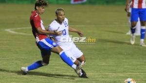 Bryan Moya vistió por primera vez la camiseta de la Selección de Honduras en el duelo ante Puerto Rico.
