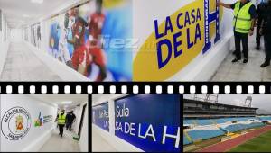 Así ha quedado el interior del estadio Olímpico de San Pedro Sula que tiene un mensaje que todos los visitantes observan: 'La casa de la H'. Además en los pasillos hay fotos memorables de las batallas que se han disputado.