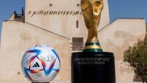 Así es el hermoso balón del Mundial de Qatar 2022. Es de la marca Adidas.