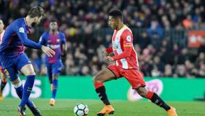 El catracho Choco Lozano podría estar jugando en Estados Unidos con el Girona en el partido contra el Barcelona. Foto DIEZ