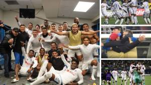 Olimpia vino de atrás para lograr un triunfo histórico en penales contra el Seattle Sounders, el equipo albo lo festejó por todo lo alto, Pedro Troglio con emotivo abrazo con su cuerpo técnico.