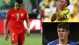 Alexis Sánchez, Vidal y Pulisic, aparecen ahora en el listado de las grandes estrellas que no se verán en el Mundial del próximo año.