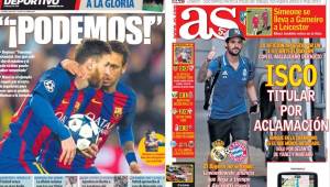 En las portadas de hoy Barcelona y Real Madrid se preparan para la vuelta de los cuartos de final de la Champions League, el conjunto culé busca remontar de nuevo y los merengues a liquidar la serie contra el Bayern Munnich.