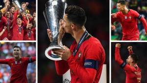 La selección de Portugal ganó su segundo título en la historia de la mano de Cristiano Ronaldo. Aquí las fografías del festejo polémico y el consejo de CR7.
