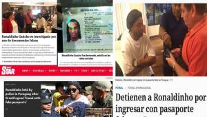 Esto es lo que dice la prensa internacional de la sorpresiva detención de Ronaldinho en Paraguay, el brasileño portaba documentación falsa junto a su hermano.