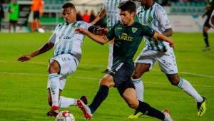 El hondureño Jonathan Rubio fue titular con el Tondela que venció al Sporting Braga en Portugal y acaricia la salvación de la categoría. Foto cortesía