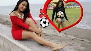 Así de hermosa es Ashley Wesley, la futbolista hondureña que estudia Administración de Empresas Turísticas. Fotos Javier Rosales