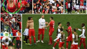 Costa Rica dijo adiós a Rusia 2018 empatando con Suiza. Mirá con quién cambió camisa Keylor Navas y quién es la rubia que acaparó las miradas en las gradas. Fotos AFP y EFE