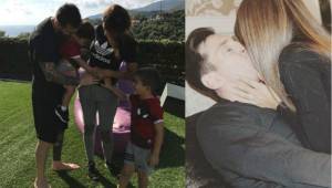 Esta es la imagen que compartió Antonela junto a Messi y sus hijos. Ahora serán cinco.
