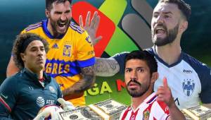 Te presentamos quiénes son los futbolistas que más dinero ingresan en el fútbol mexicano. Uno no fue inscrito para el Clausura 2021, pero aún así es uno de los mejores pagados.