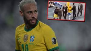 Neymar se enganchó con Miguel Ángel Borja al término del Brasil-Colombia por la Copa América.