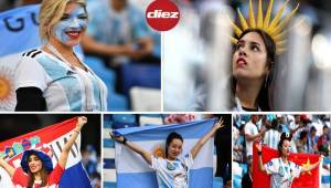 El Argentina-Croacia fue visto por muchas jovencitas bellas, incluso llamó la atención una china apoyando a la selección de Messi.