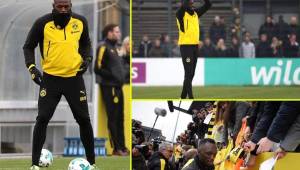 El velocista campeón del mundo realizó el entrenamiento con el club alemán Borussia Dortmund.