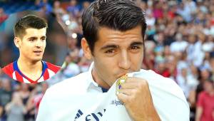 Morata juega con el Atlético de Madrid pero antes besó el escudo del Real Madrid.