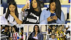 Las bellas chicas que han llegado al estadio Nacional para presenciar el juego Olimpia vs Real España.