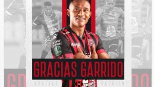 Alajuelense agradeció al volante catracho por sus servicios prestados al club.