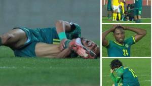 Así fue la terrible lesión de Jalal en el clásico del fútbol de Irak. Duro momento para el futbolista.