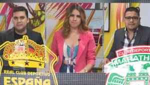 Mario Vallecillo, Georgina Hernández y Marvin Ávila durante la transmisión de DIEZTv del pasado 06 de septiembre por la pantalla de Go Tv Honduras.