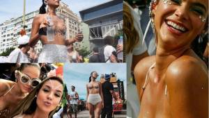 La novia del brasileño Neymar se fue a Río para ser parte del espectacular carnaval de Brasil que se llevó a cabo el fin de semana. Su look impactó a todos.