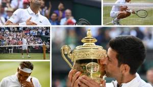 Te mostramos las mejores fotos que dejó la final épica entre Roger Federer y Novak Djokovic que levantó su quinto Wimbledon.