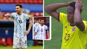 La reacción polémica de Messi contra Yerry Mina en el Argentina-Colombia: 'Bailá ahora'.