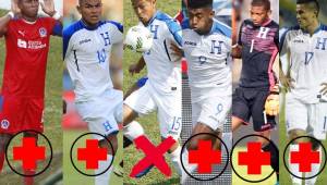 Casi el 90% del equipo titular de Honduras no estará frente a Costa Rica por diversos motivos y aquí te mostramos la radiografía. Fotos DIEZ