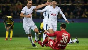 Harry Kane y Heung-Min Son fueron los héroes del Tottenhan en el triunfo ante Dortmund en el Signal Iduna Park. Foto AFP