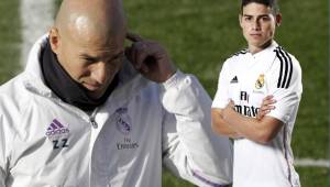 Zidane afirma que James Rodríguez tendrá más minutos en el resto de la temporada.