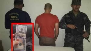 El árbitro hondureño Gerson Matute, fue capturado con 18 mil dólares en el interior de su auto. FOTO: Cortesía de Canal 45.