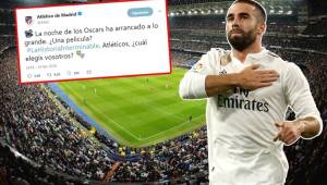 Dani Carvajal respondió a un dardo que envió el Atlético al Real Madrid en Twitter.